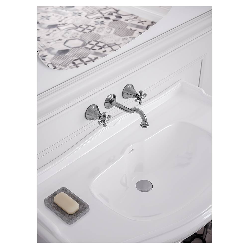 Batteria lavabo incasso 3 fori serie Belinda modello FBLV003CR cromato Paffoni