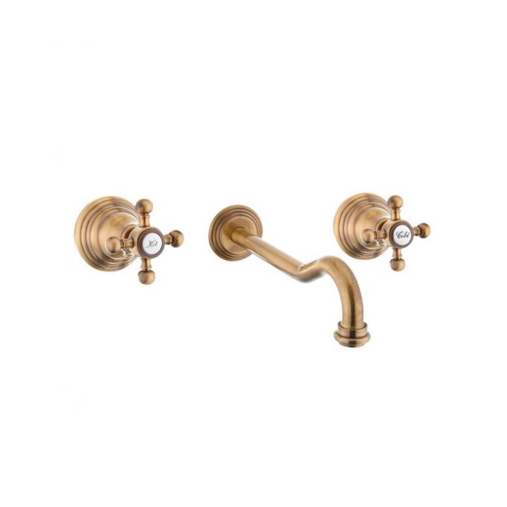Batteria lavabo incasso 3 fori serie Belinda modello FBLV003BR colore bronzo Paffoni