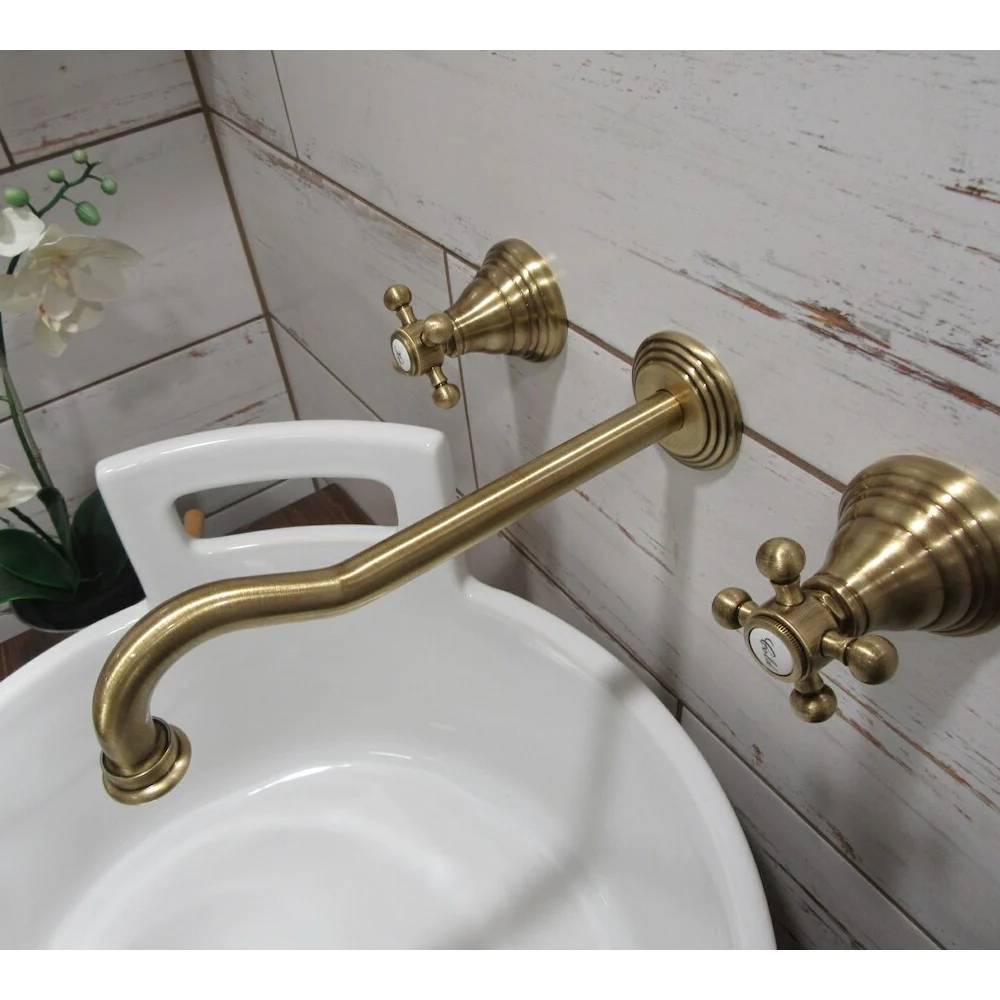 Batteria lavabo incasso 3 fori serie Belinda modello FBLV008BR colore bronzo Paffoni