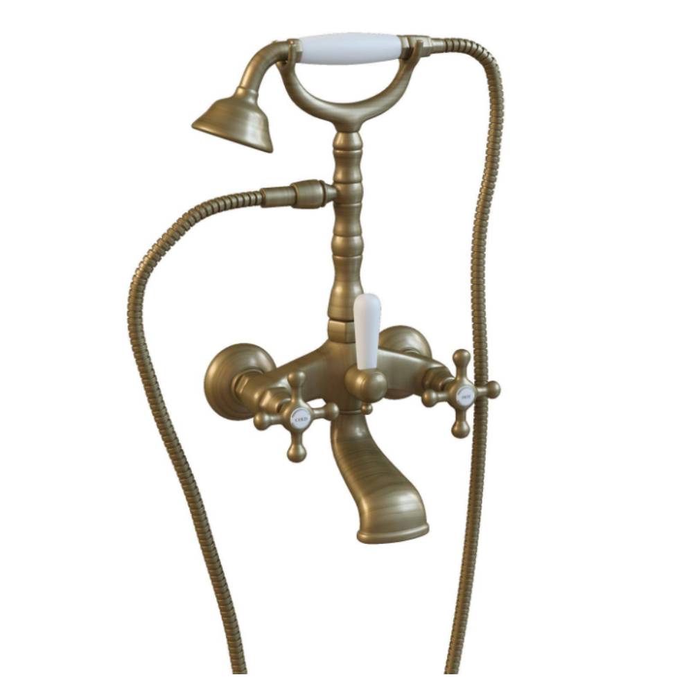 Gruppo vasca con doccetta lusso serie Belinda modello FBLV023BR colore bronzo Paffoni