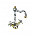 Gruppo lavabo monoforo con scarico serie Belinda modello FBLV075CO cromato oro Paffoni