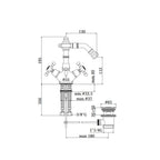 Gruppo monoforo bidet serie Belinda modello FBLV135BR bronzo Paffoni