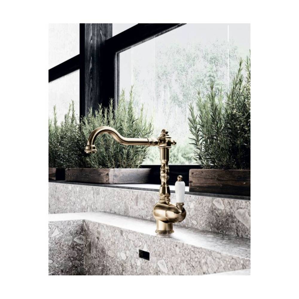 Miscelatore lavello serie Melissa modello FME181BR bronzo Paffoni