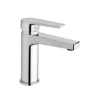 Miscelatore monocomando lavabo con scarico finitura cromata collezione LOGOS+ di Mamoli Rubinetterie