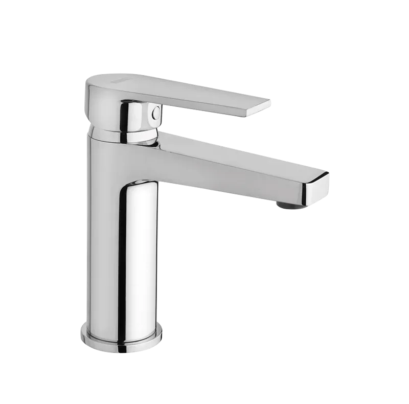 Miscelatore monocomando lavabo con scarico finitura cromata collezione LOGOS+ di Mamoli Rubinetterie