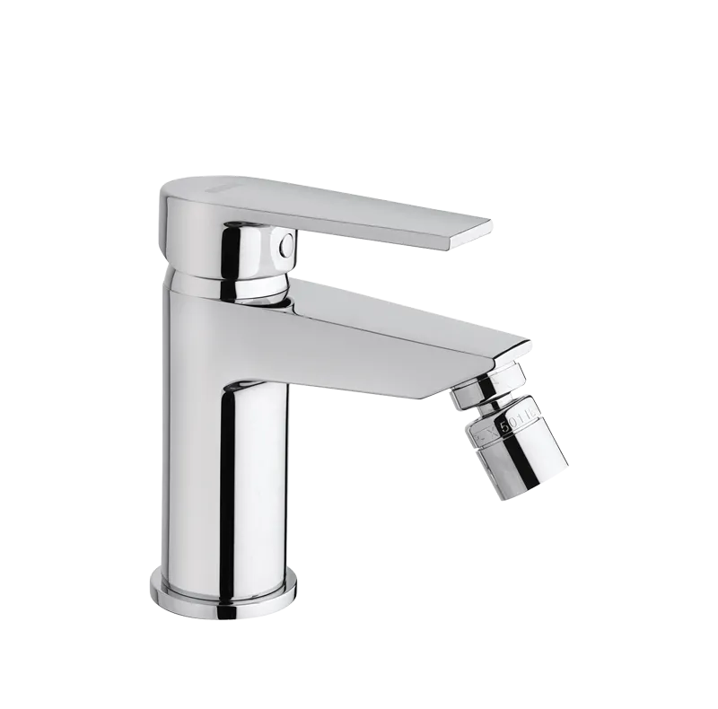 Miscelatore monocomando Bidet con scarico finitura cromata collezione LOGOS+ di Mamoli Rubinetterie
