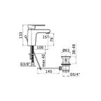 Miscelatore monocomando lavabo con scarico finitura cromata collezione LOGOS di Mamoli Rubinetterie
