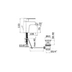 Miscelatore monocomando Bidet con scarico finitura cromata collezione LOGOS di Mamoli Rubinetterie