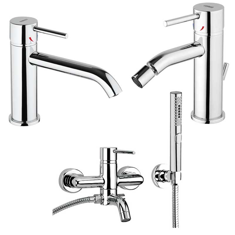 Set di Rubinetti Vasca con Set Doccia
