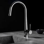 Miscelatore monocomando per lavello cucina con Doccetta Estraibile in ottone Cromo collezione Pico di Mamoli Rubinetterie