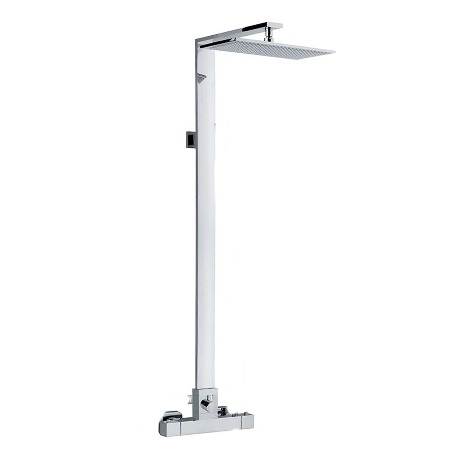 Colonna doccia rettangolare in ottone con deviatore termostatico TM1Q