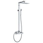 Colonna doccia rettangolare in ottone con soffione
