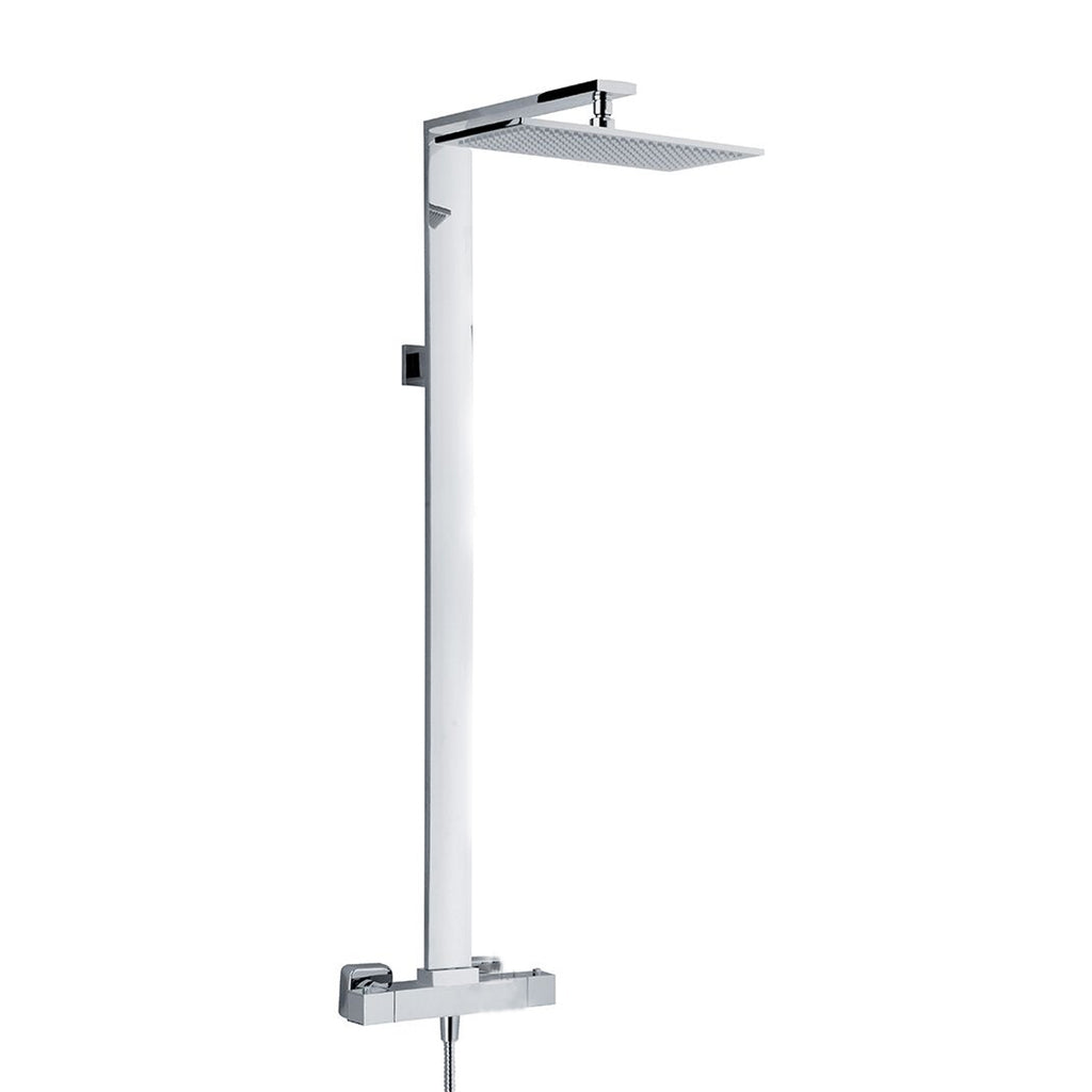 Colonna doccia rettangolare in ottone con deviatore termostatico TM3Q