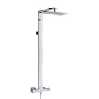 Colonna doccia rettangolare in ottone con deviatore termostatico TM3Q
