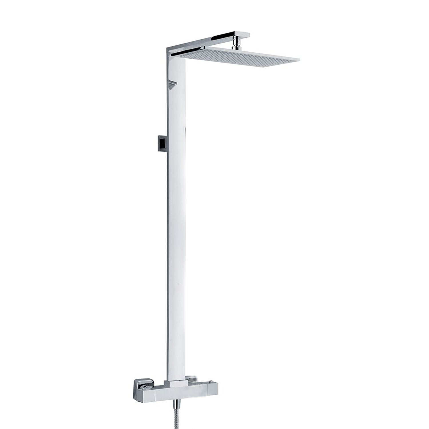 Colonna doccia rettangolare in ottone con deviatore termostatico TM3Q