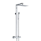 Colonna doccia rettangolare in ottone con soffione