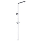 Colonna doccia quadra in ottone con supporto regolabile e attacco 3/4"F