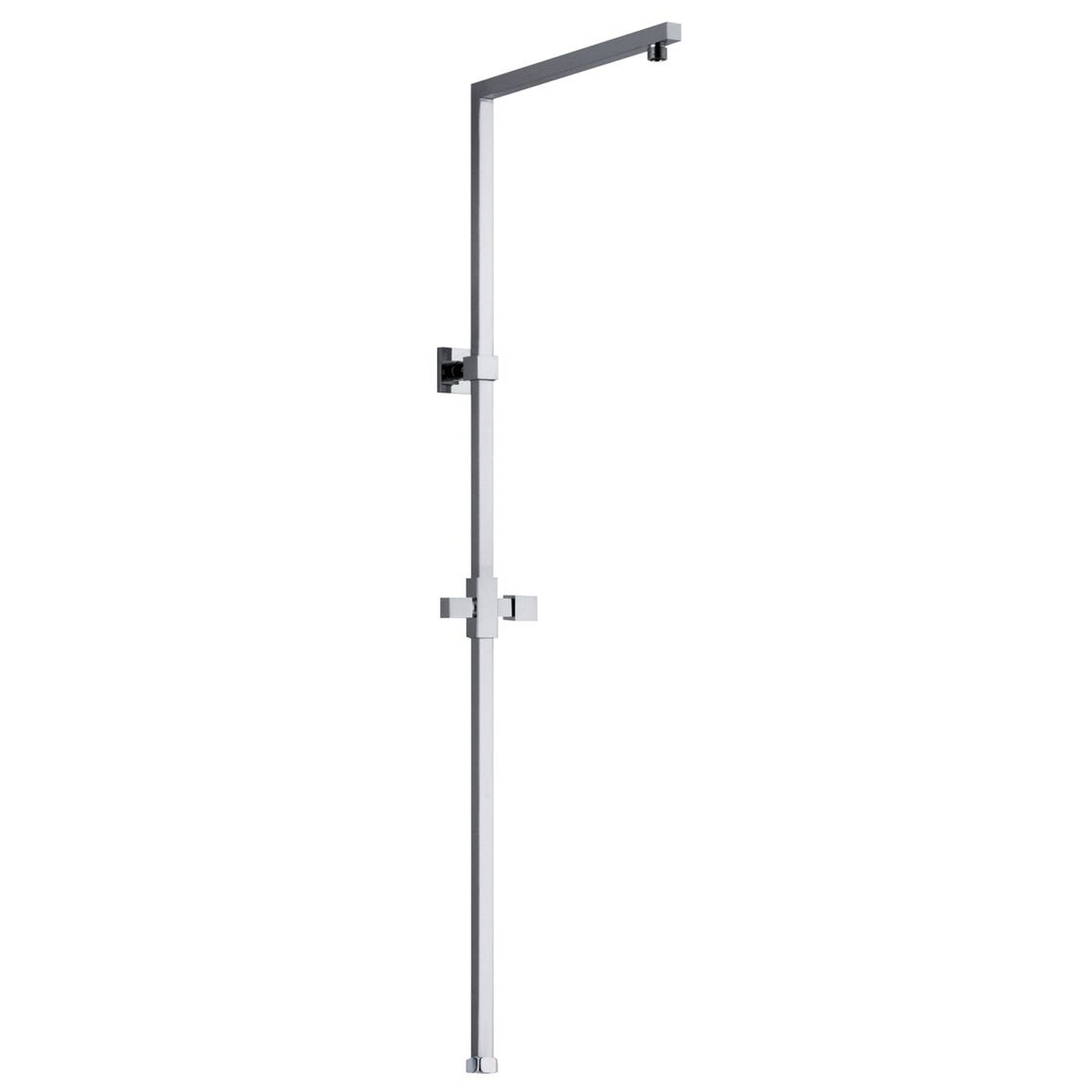 Colonna doccia quadra in ottone con supporto regolabile e attacco 3/4"F