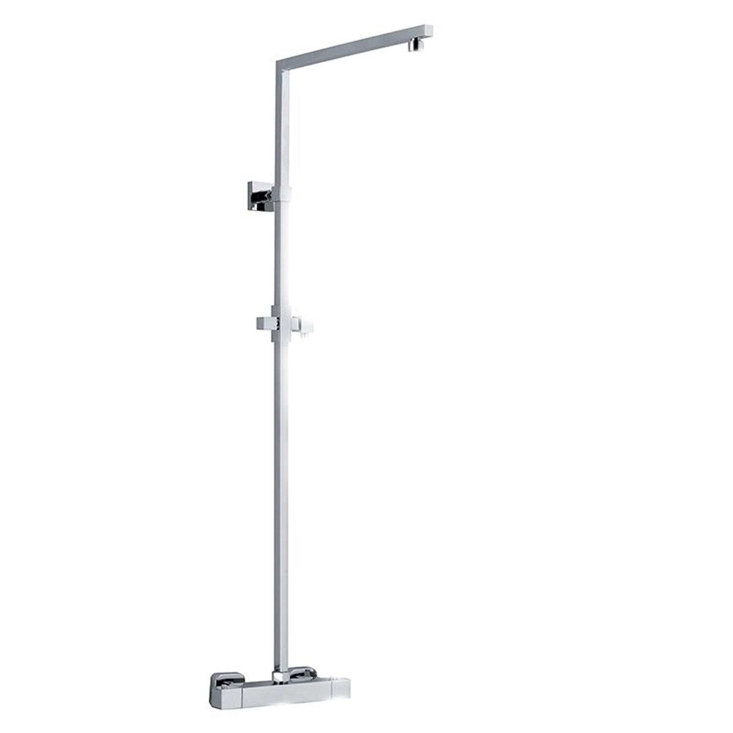 Colonna doccia quadra in ottone con supporto regolabile e deviatore MX3Q