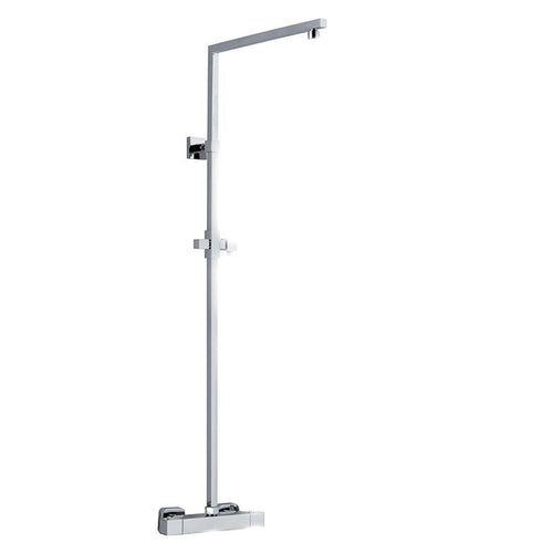Colonna doccia quadra in ottone con supporto regolabile e deviatore MX3Q