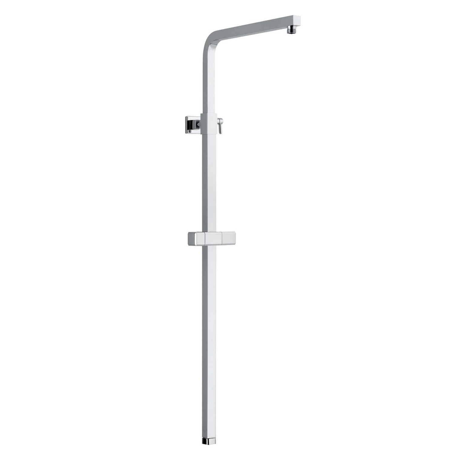 Colonna doccia quadra 25mm con supporto regolabile e attacco 3/4"F