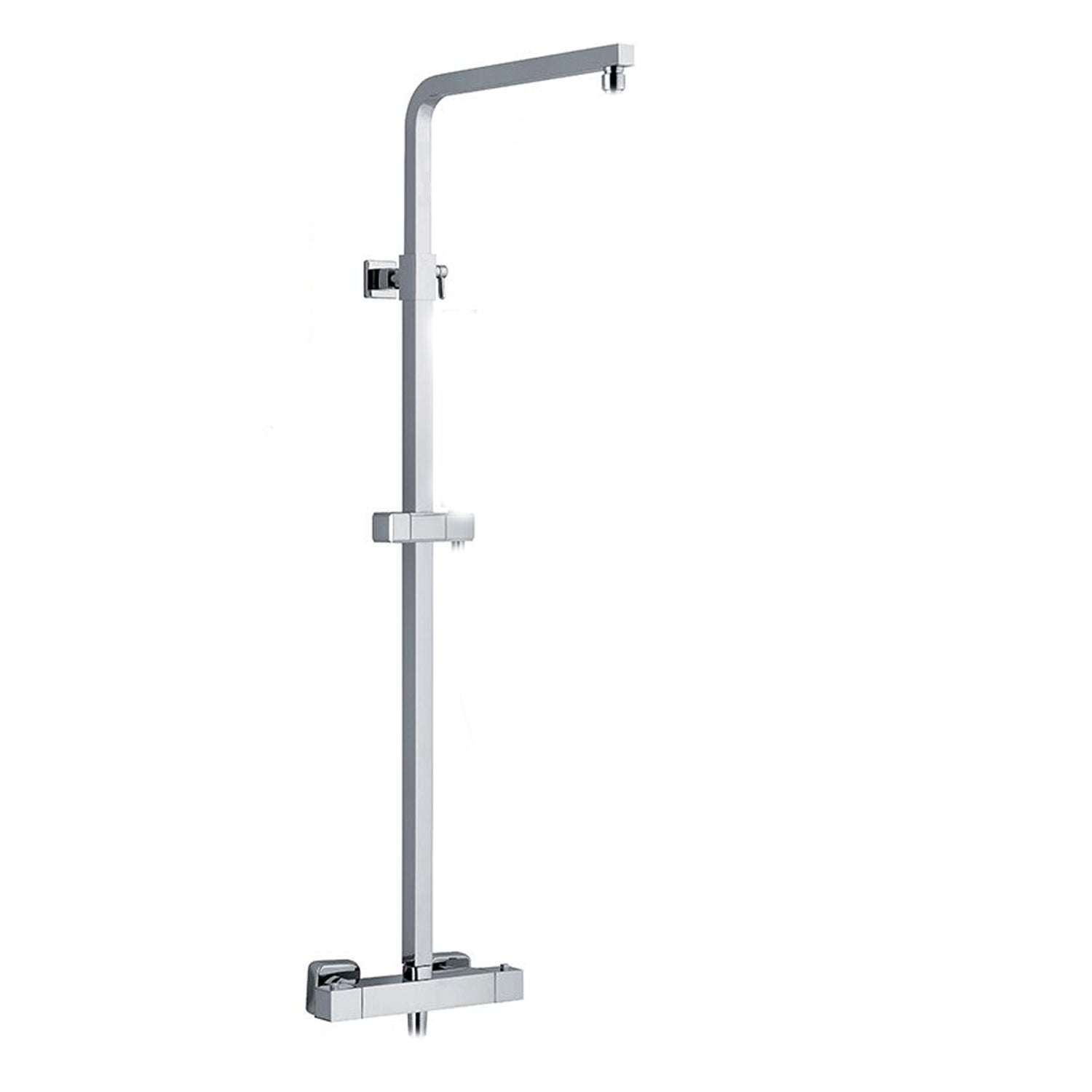 Colonna doccia quadra 25mm con supporto regolabile e deviatore MX3Q