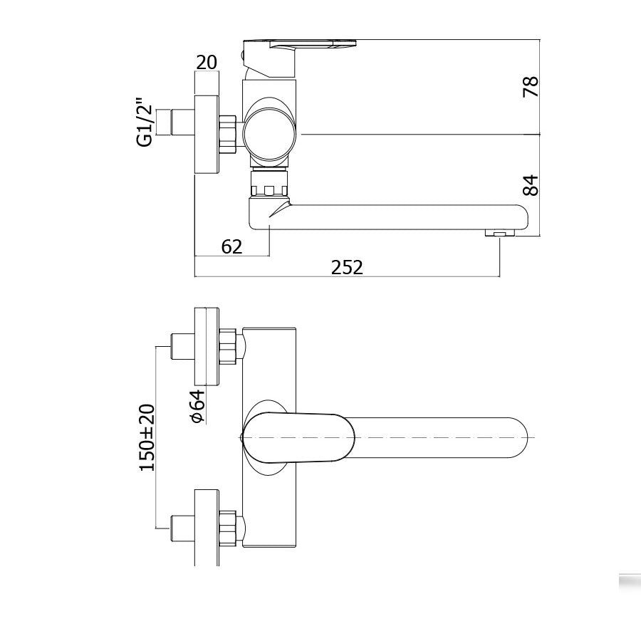 Miscelatore Lavello a muro Paffoni Candy CA161CR