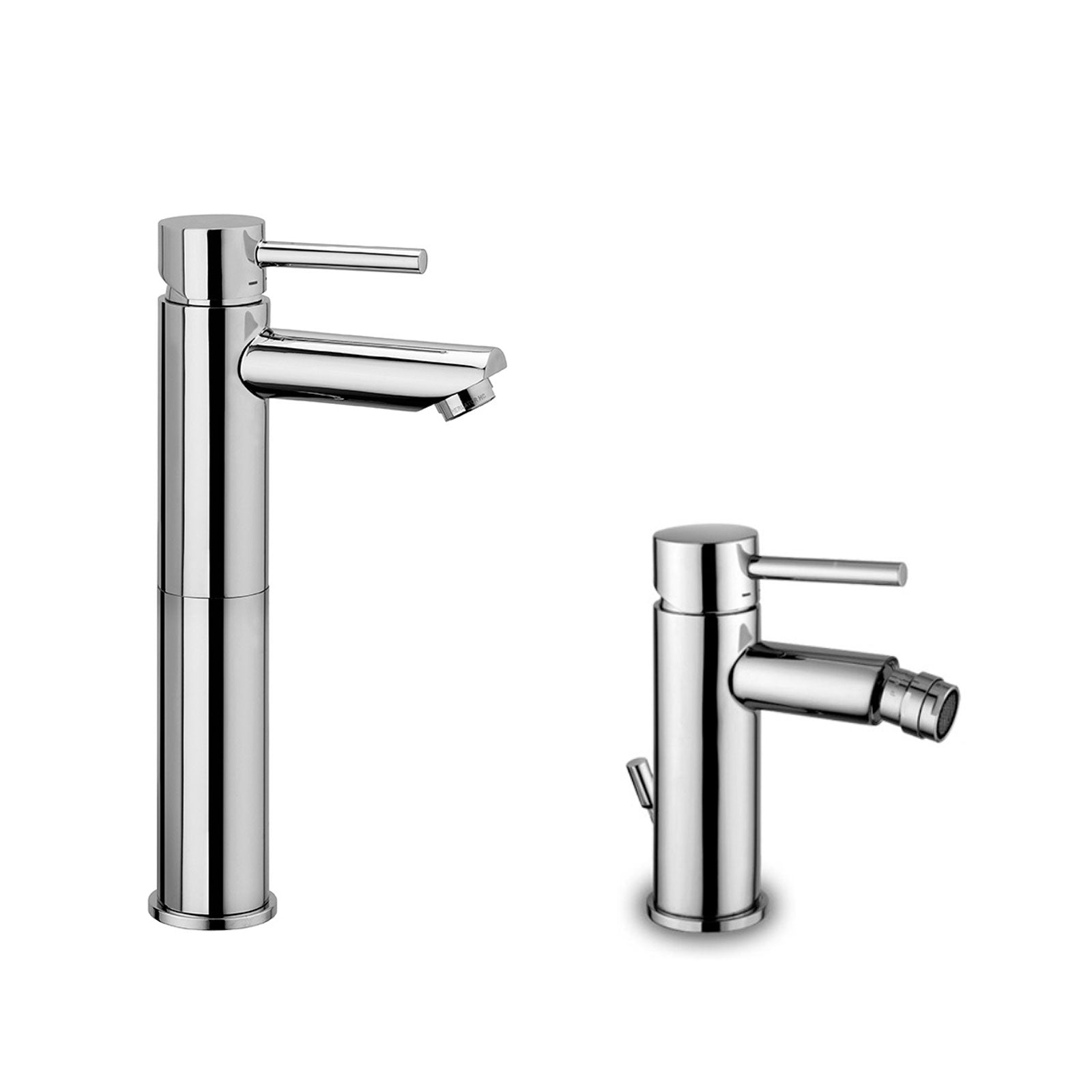 Set di miscelatori Paffoni Stick lavabo alto + bidet c/scarico