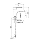 Miscelatore lavabo senza scarico Paffoni Red in ottone cromato