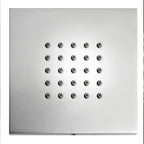 Soffione laterale quadrato per doccia Wellness Bossini Cubic Flat con ugelli anticalcare