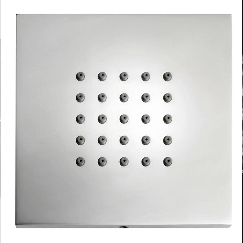 Soffione laterale quadrato per doccia Wellness Bossini Cubic Flat con ugelli anticalcare