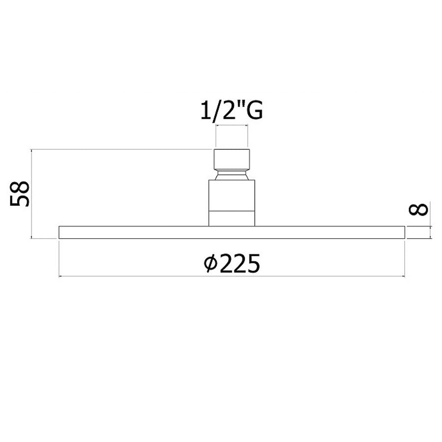 Soffione doccia tondo Paffoni Master diametro 225 mm in metallo cromato