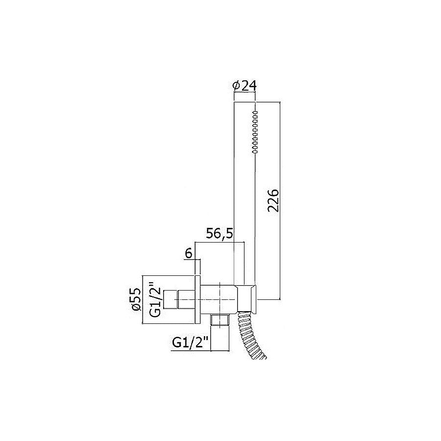 Set doccia duplex Paffoni con presa acqua