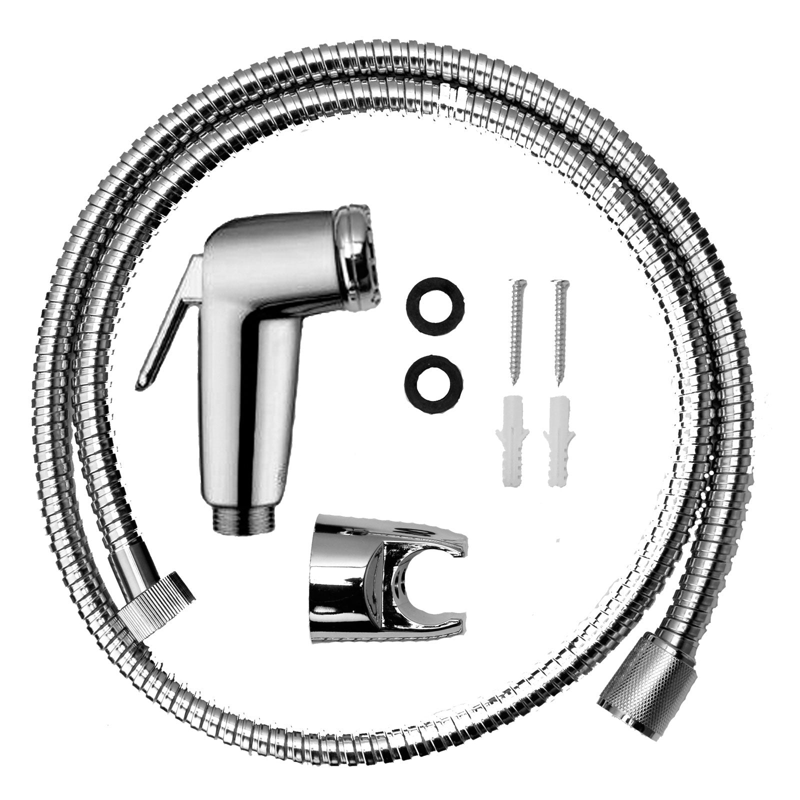 Doccetta igienica cromata per bidet completa di supporto Paffoni ZDUP099CR