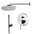 Composizione doccia Stick con soffione tondo