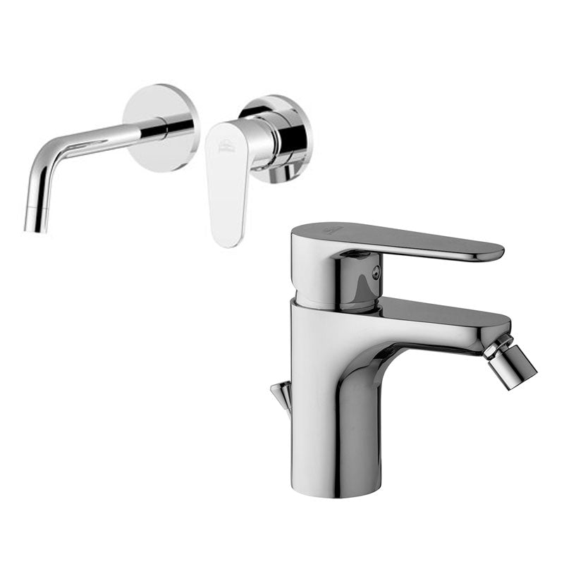 Set di miscelatori Paffoni Green lavabo a muro e bidet