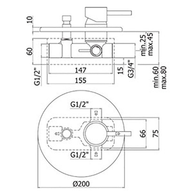 Paffoni Birillo miscelatore incasso doccia con deviatore