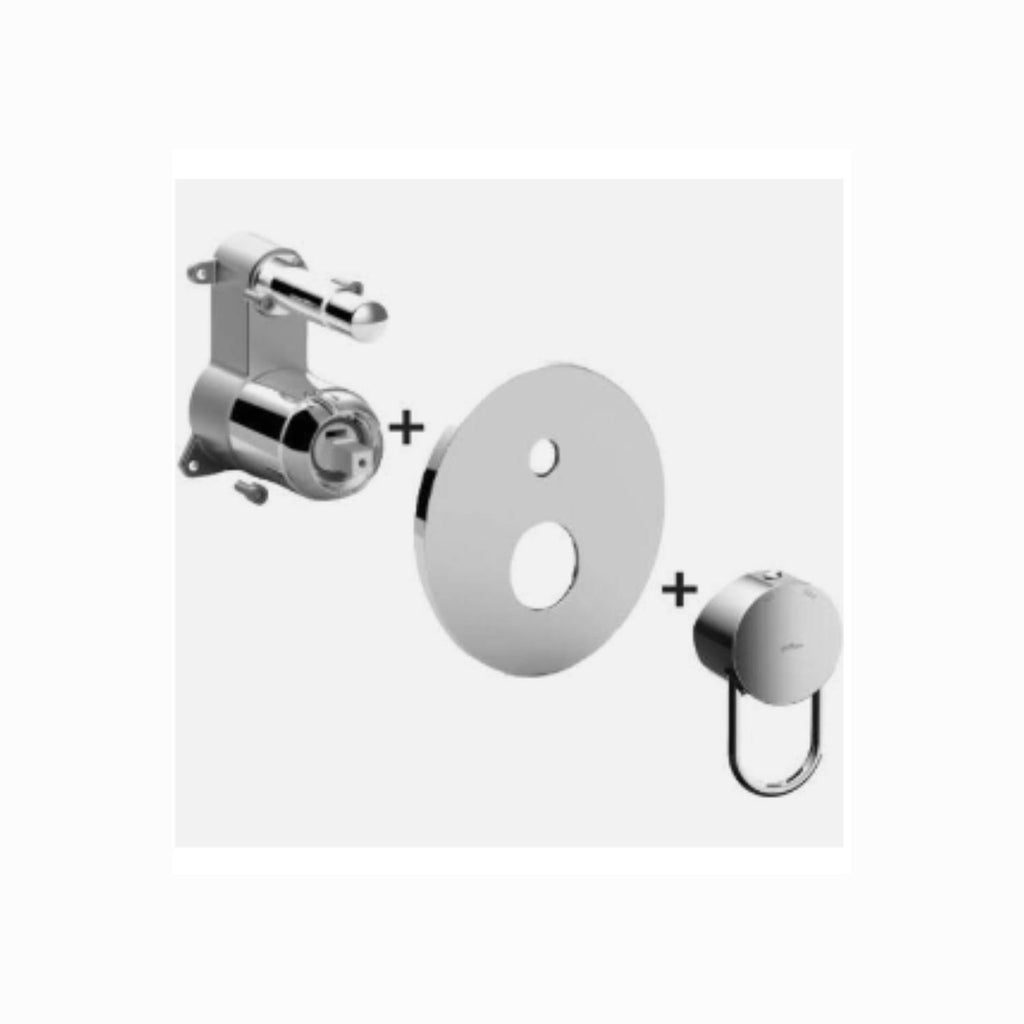 Miscelatore incasso codice JKBOX015CR con deviatore PBOX 015 piastra abs serie Joker Paffoni