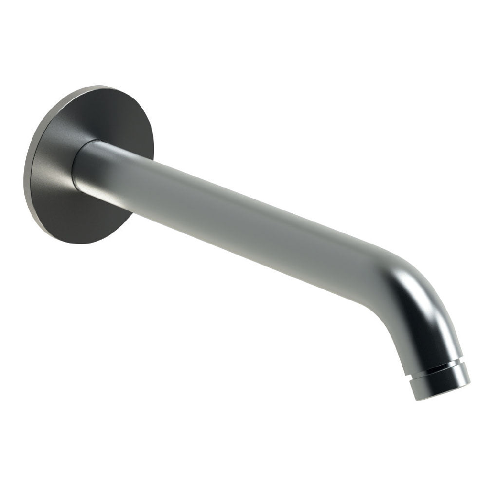 Braccio doccia a parete lungo 30 cm in acciaio inox 316L effetto spazzolato