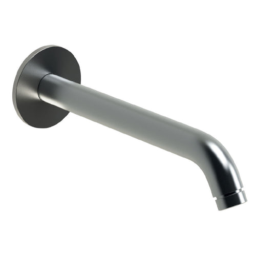 Braccio doccia a parete lungo 30 cm in acciaio inox 316L effetto spazzolato