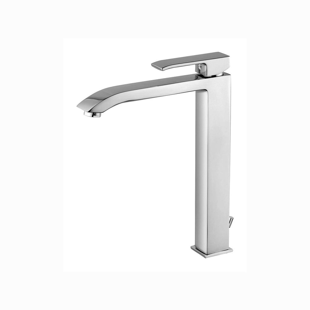 Miscelatore lavabo con scarico clic-clac serie Level codice LES081KCR Cromo Paffoni