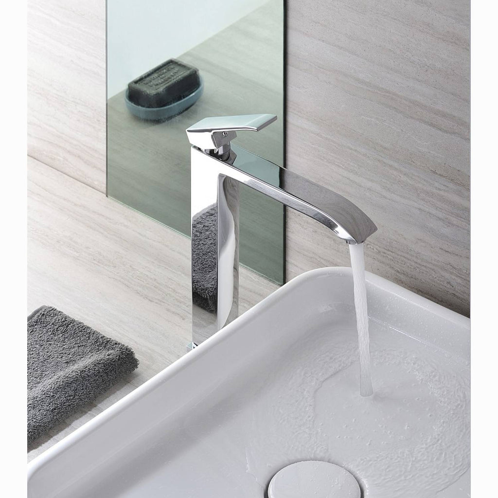 Miscelatore lavabo serie Level codice LES085CR Cromo Paffoni