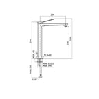 Miscelatore lavabo alto senza scarico Paffoni serie Tilt - Nero Opaco