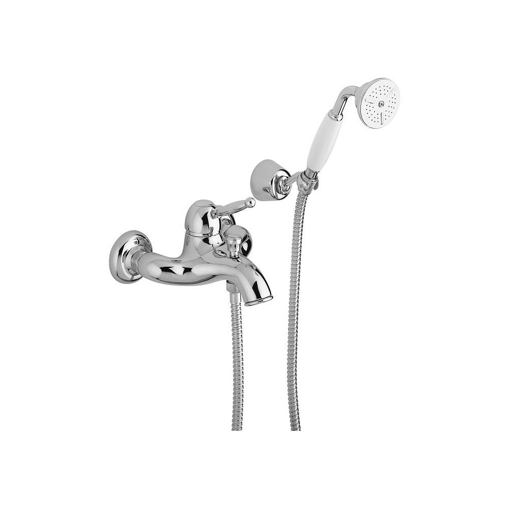 Miscelatore vasca con doccetta serie Giorgia modello GI024CRC Cromato bianco Ral Paffoni