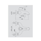 Miscelatore vasca con doccetta serie Giorgia modello GI024CRC Cromato bianco Ral Paffoni