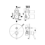 Miscelatore incasso doccia con deviatore serie Giorgia modello GI015CR Cromato Paffoni