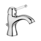 Miscelatore lavabo con scarico serie Giorgia modello GI075CR cromato e bianco ral Paffoni