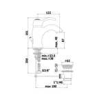 Miscelatore lavabo con scarico serie Giorgia modello GI075CR cromato Paffoni
