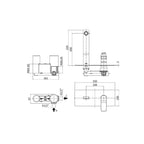 Miscelatore incasso lavabo Paffoni serie Tilt - l. 150 mm - Nero Opaco