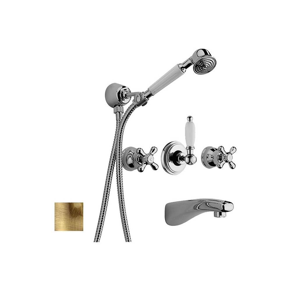 Gruppo incasso vasca/doccia con doccetta serie IRIS modello IRV001CR bronzo Paffoni